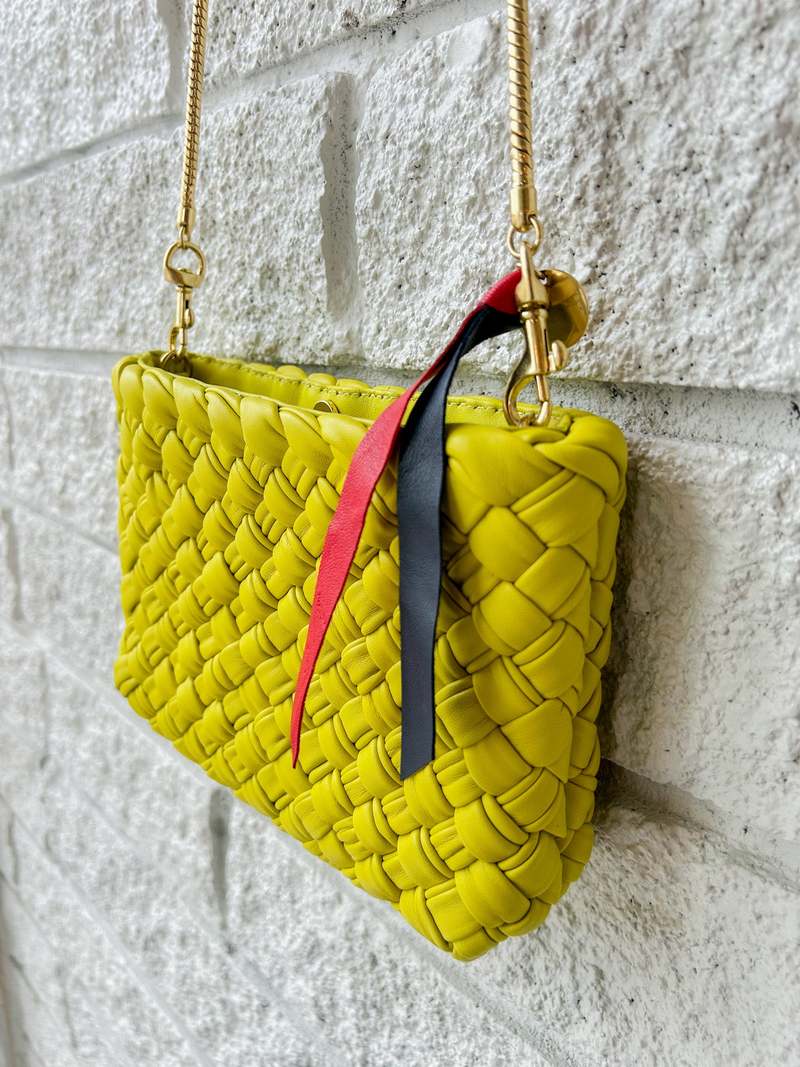 Clare V. Estelle Bag - Chartreuse Puffy Woven | Garmentory