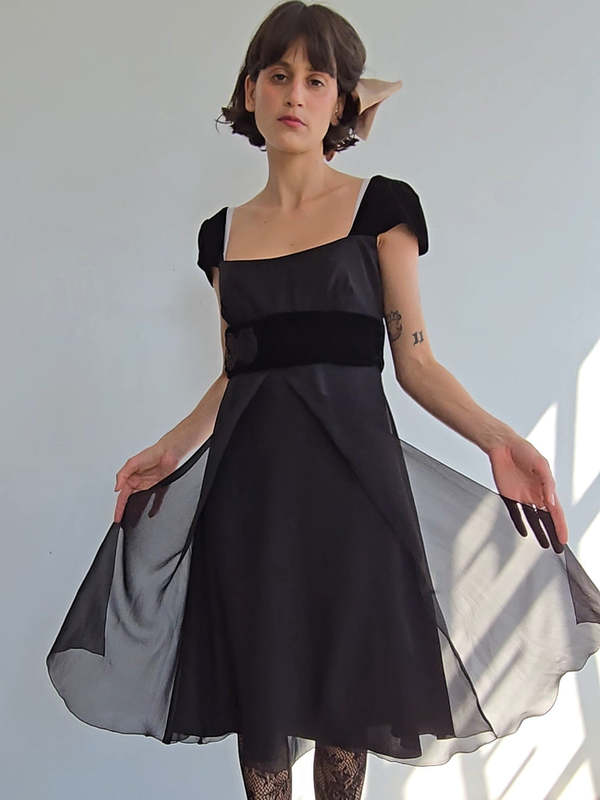 long denim dresses with sleeves Denim Button-Front Midi Dress main image 0