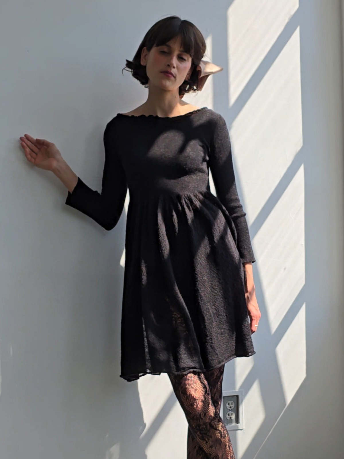 Miu Miu Knit Dress - Charcoal | Garmentory