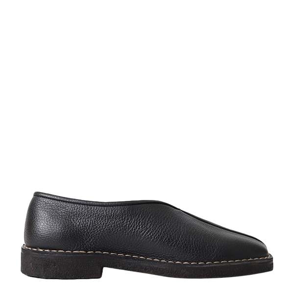 LEMAIRE piped crepe slippers blackルメール Lemaire Piped Crepe Slippers | Black | Canoe Club