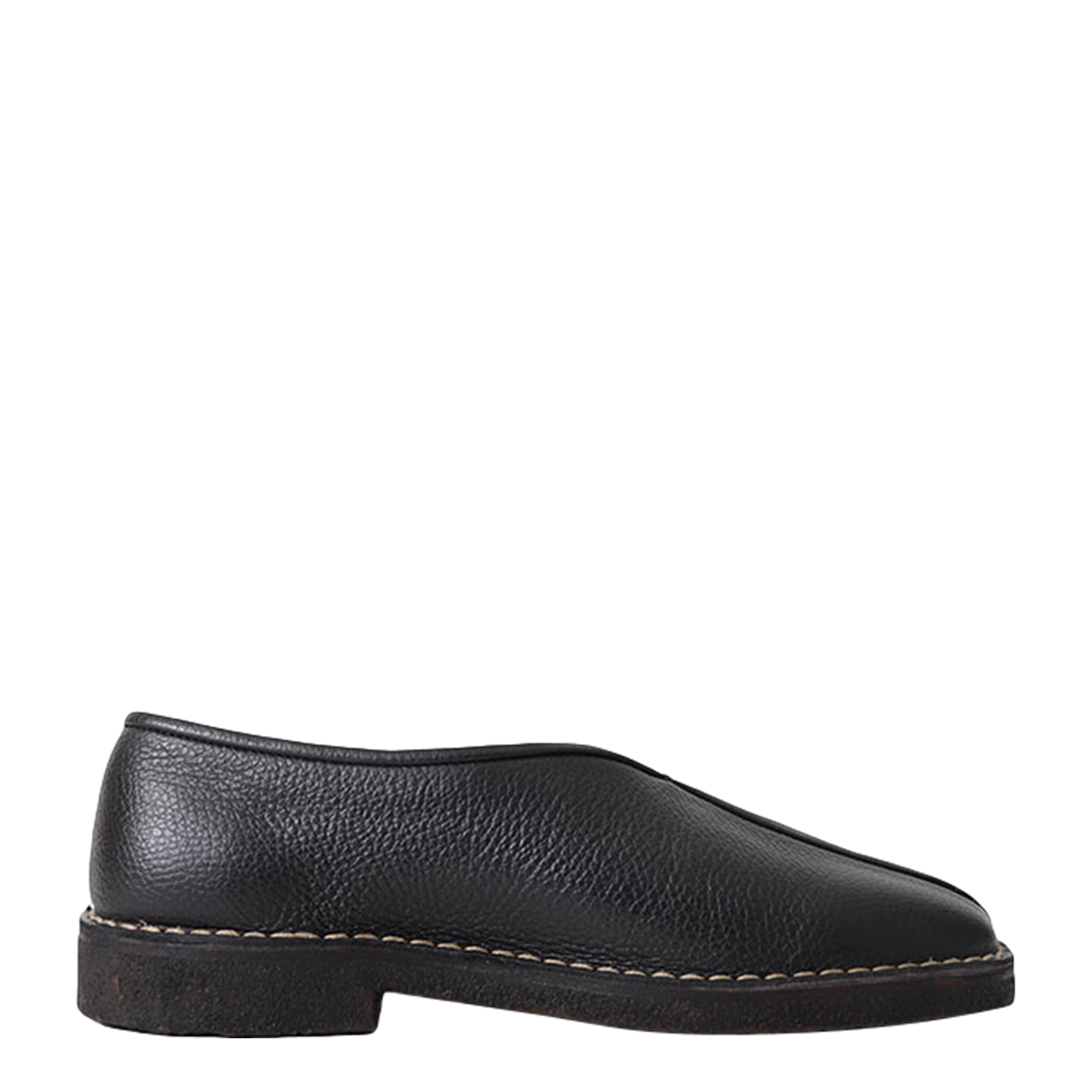 LEMAIRE piped crepe slippers blackルメール Lemaire Piped Crepe Slippers | Black | Canoe Club