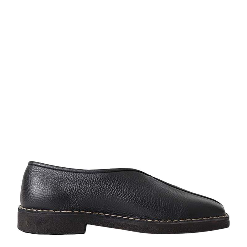 Lemaire Piped Crepe Slippers - BK999 Black | Garmentory