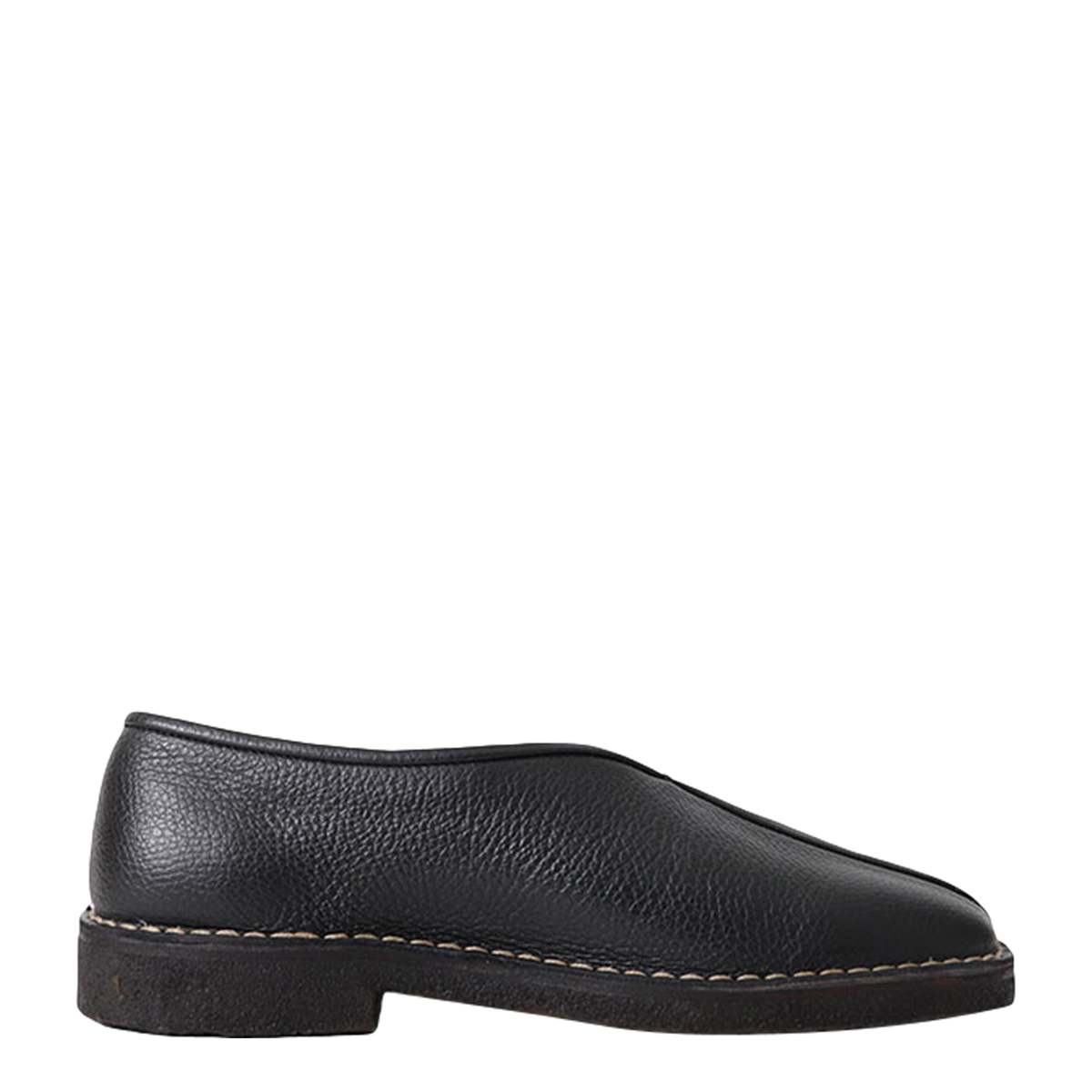Lemaire Piped Crepe Slippers - BK999 Black | Garmentory