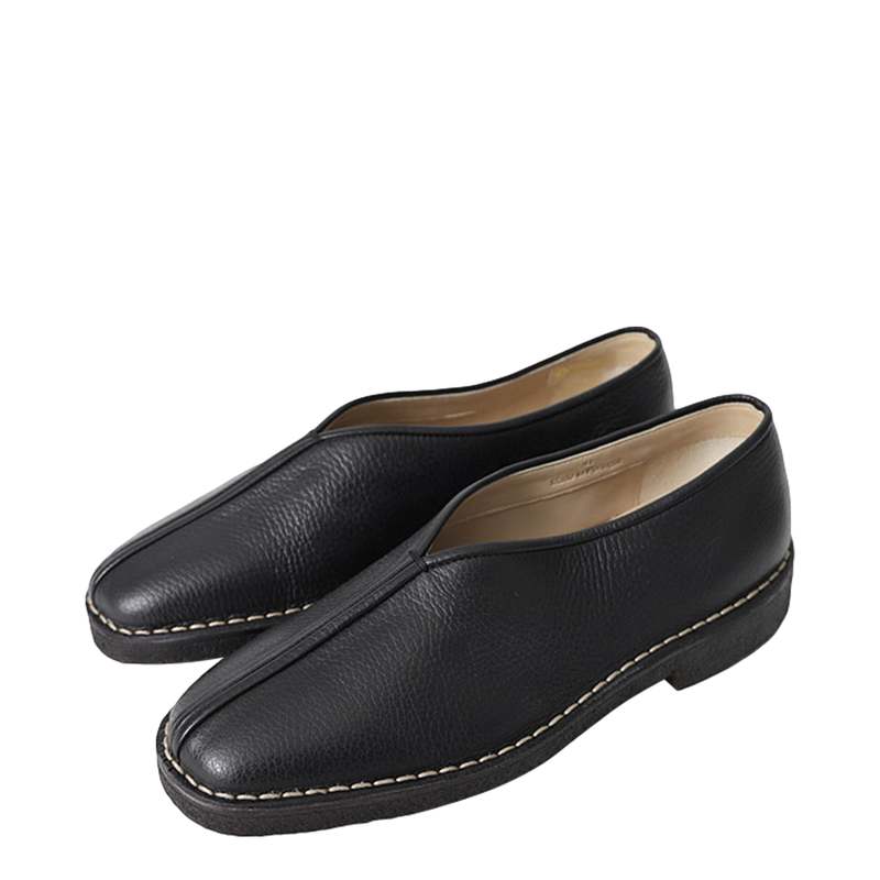 Lemaire Piped Crepe Slippers - BK999 Black | Garmentory