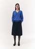 Dunst Pleated Midi Skirt - Navy - Thumbnail 3