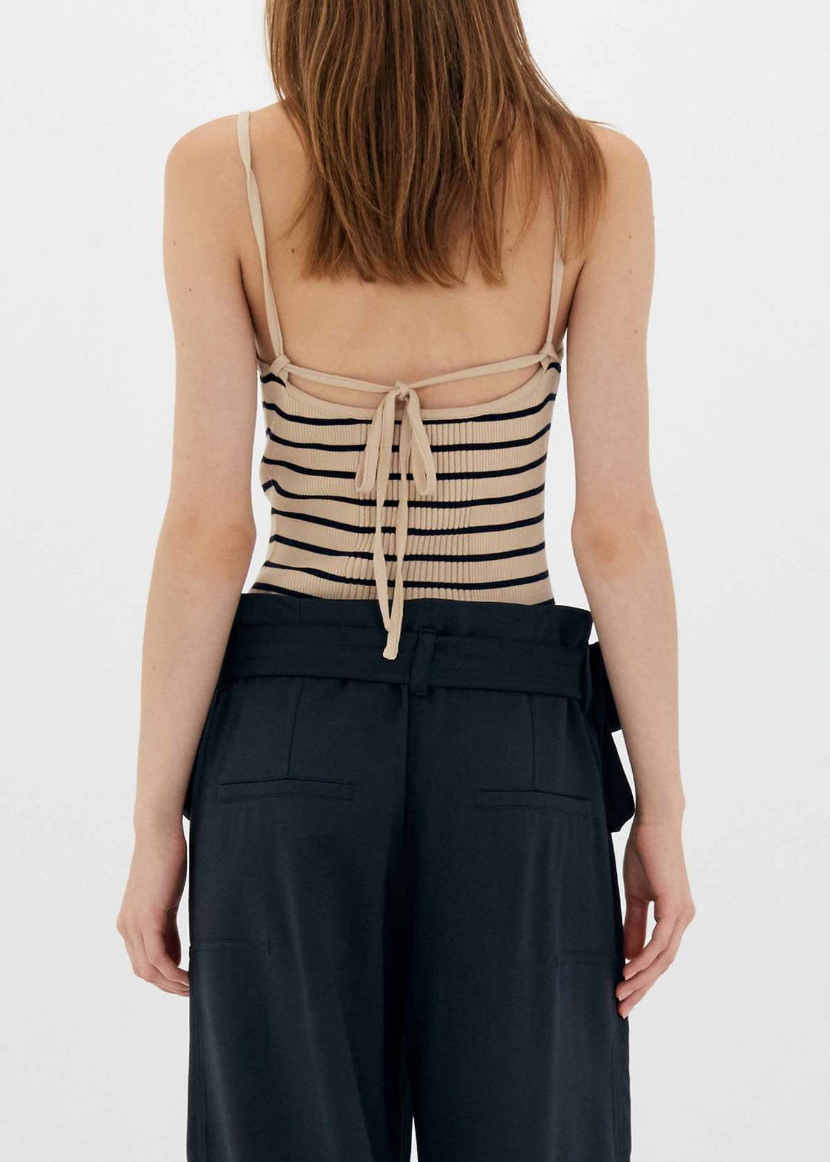 【SATUR】 (W) Apero Logo Stripe Sleeveless Top 6c0f0e1e31b1ac97efce5ad2a817d6