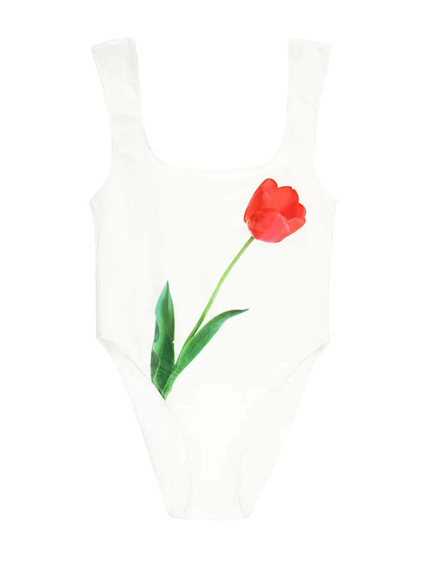 Tyler Mcgillivary Laney Bodysuit - Red Tulip | Garmentory