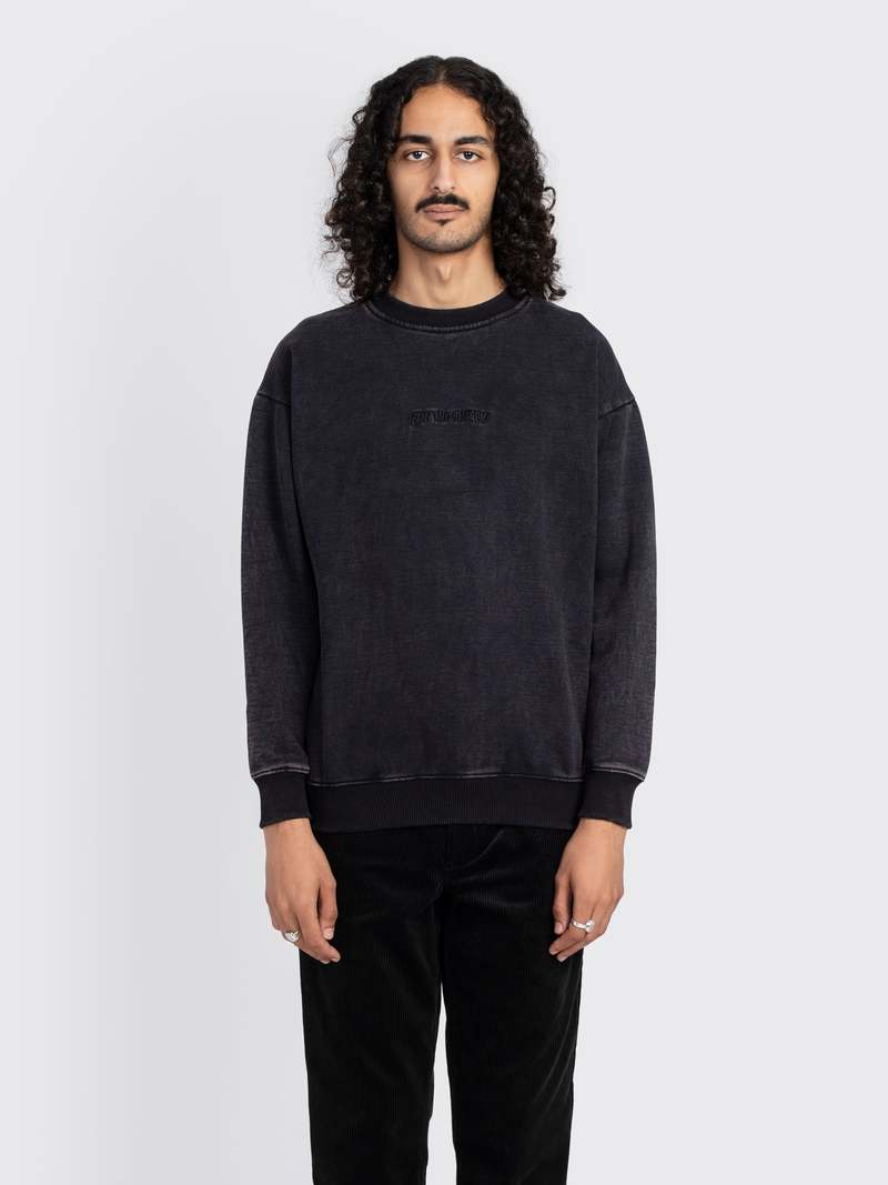 【FUCKING AWESOME】Fucking Awesome Little Stamp Crew Fucking Awesome Little Stamp Snow Wash Crewneck Sweatshirt