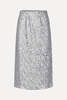 Stine Goya Straight Midi Skirt - Steel Grey Sequin - Thumbnail 3