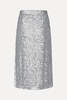 Stine Goya Straight Midi Skirt - Steel Grey Sequin - Thumbnail 4