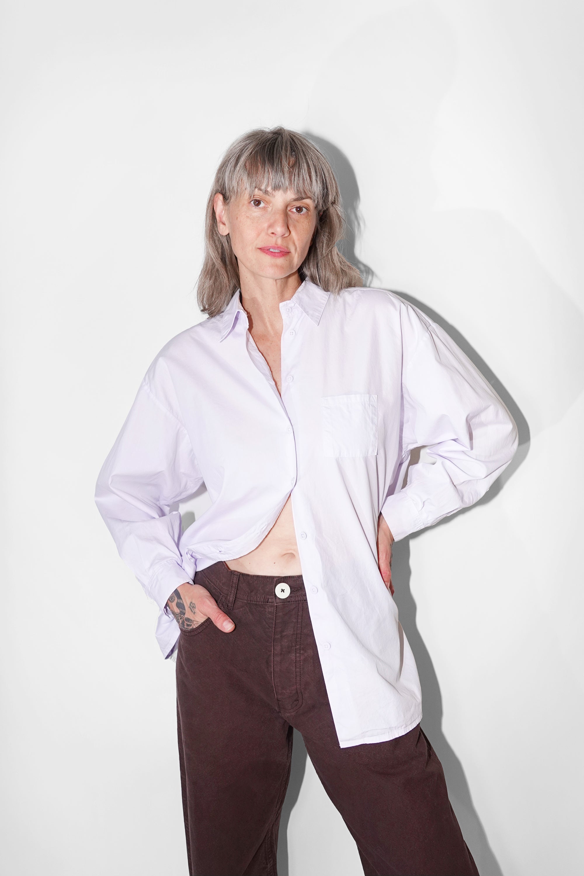 Jesse Kamm Painter Shirt - Lilac Haze | Garmentory