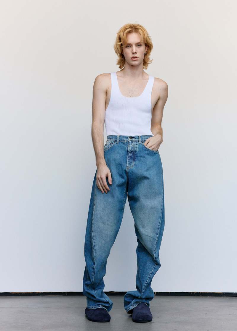 Maison Margiela Blue 5Pocket Diagonal Seam Jeans - Blue | Garmentory