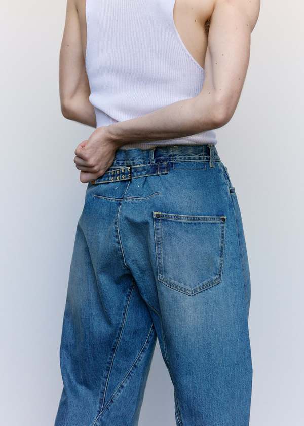Maison Margiela Blue 5Pocket Diagonal Seam Jeans - Blue | Garmentory