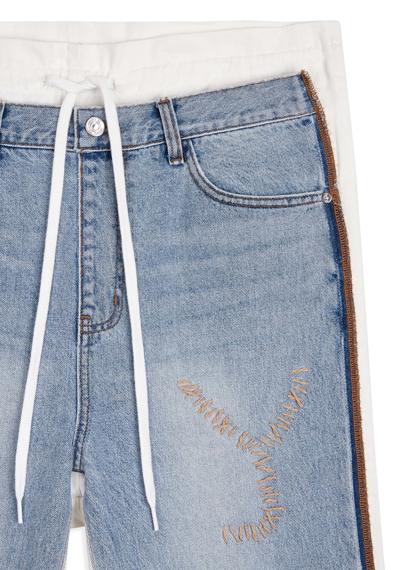 OPEN YY Combination Jeans - Blue/White | Garmentory