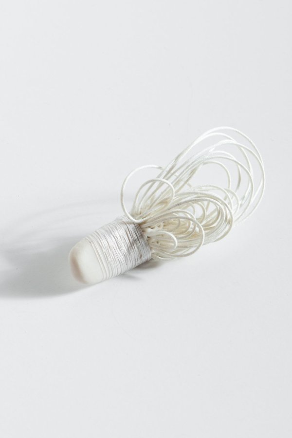 Monty J Ceramic Brooch - White Loop Monty J Ceramic Brooch - White Loop