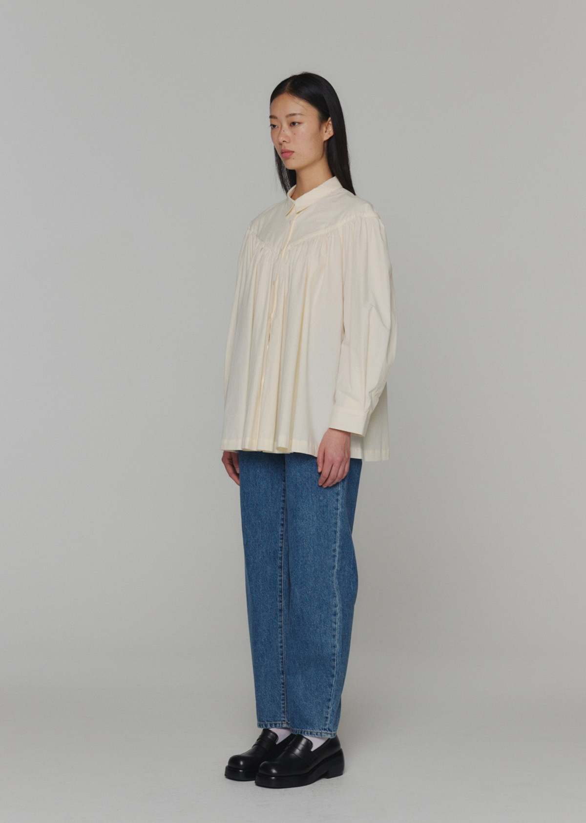 AMOMENTO RECYCLED COTTON DENIM - MID BLUE | Garmentory