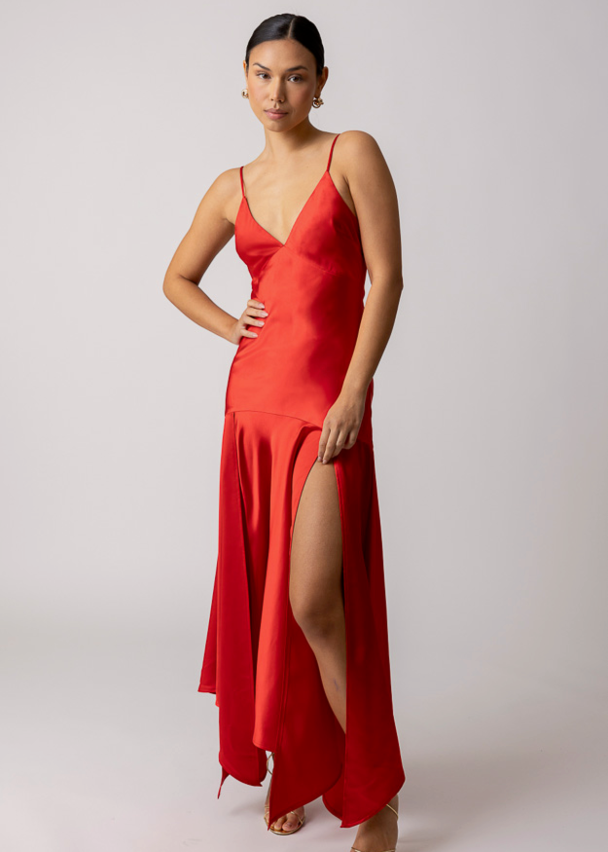 Line & Dot Reseda Satin Dress | Garmentory