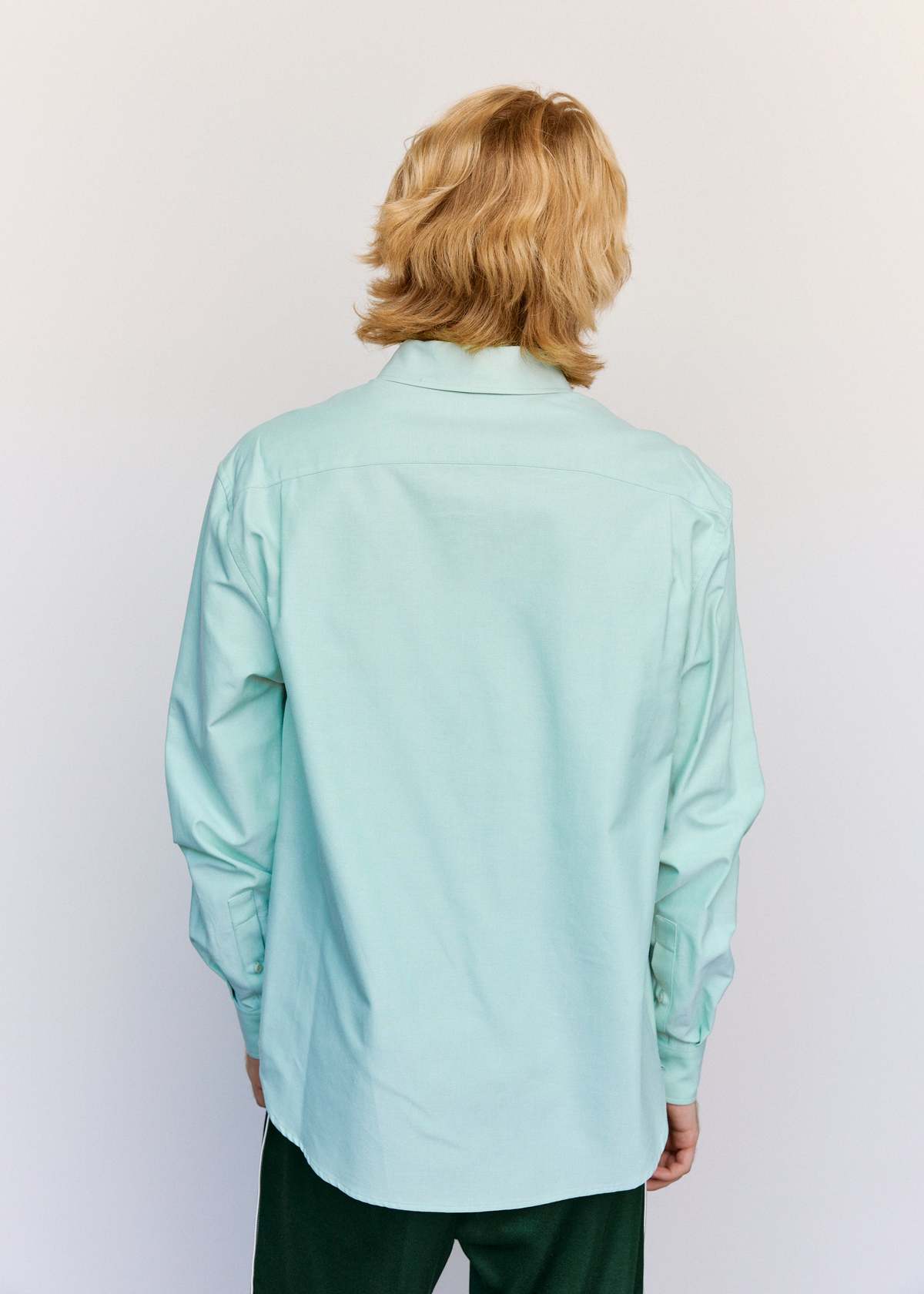 LOEWE Oxford Button Down Shirt - Light Green | Garmentory