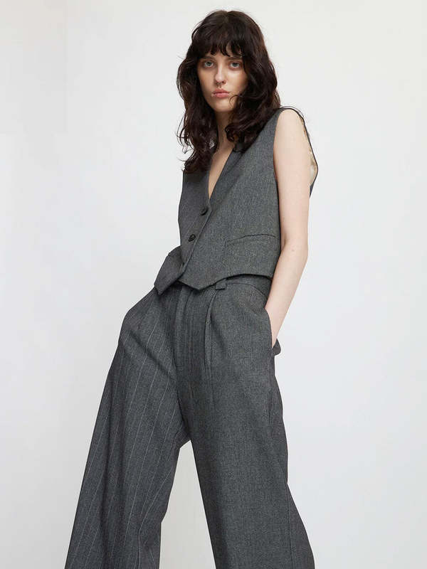 stella nova Tailored Vest - Charcoal