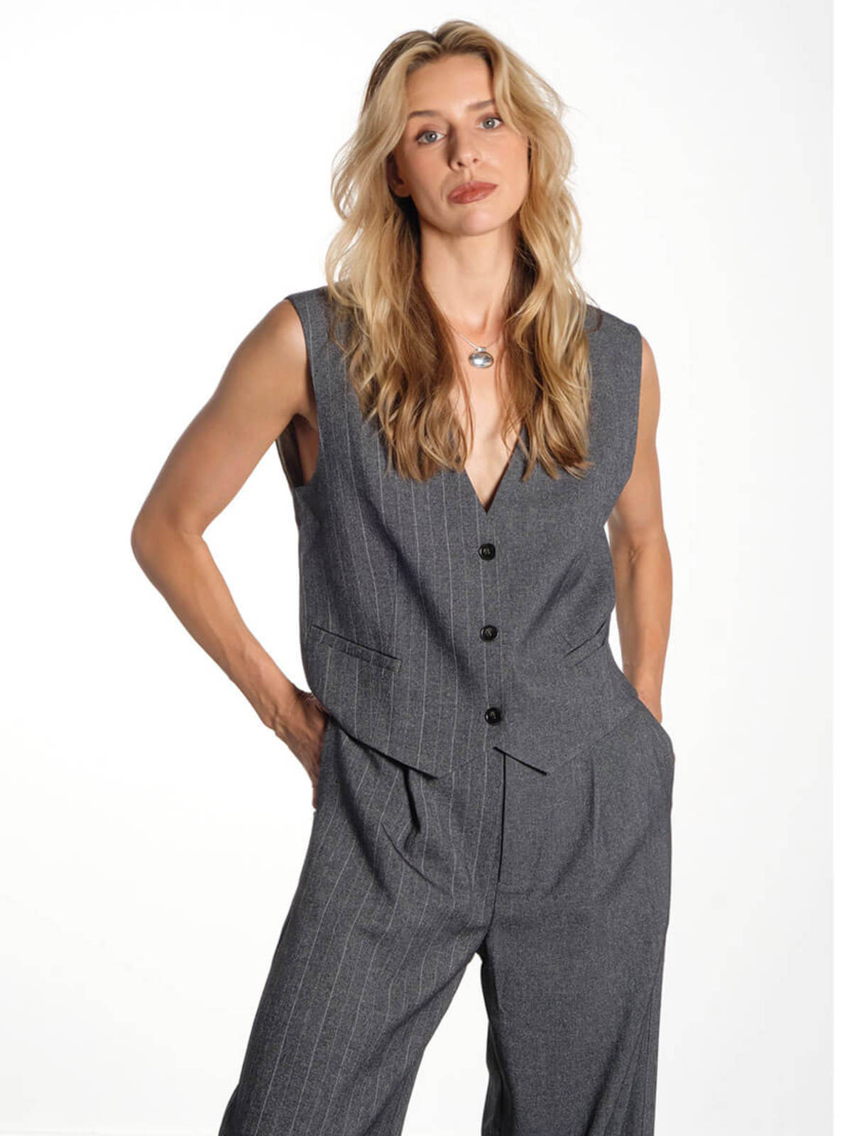 stella nova Tailored Vest - Charcoal - Image 6 of 8