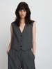 stella nova Tailored Vest - Charcoal - Thumbnail 8