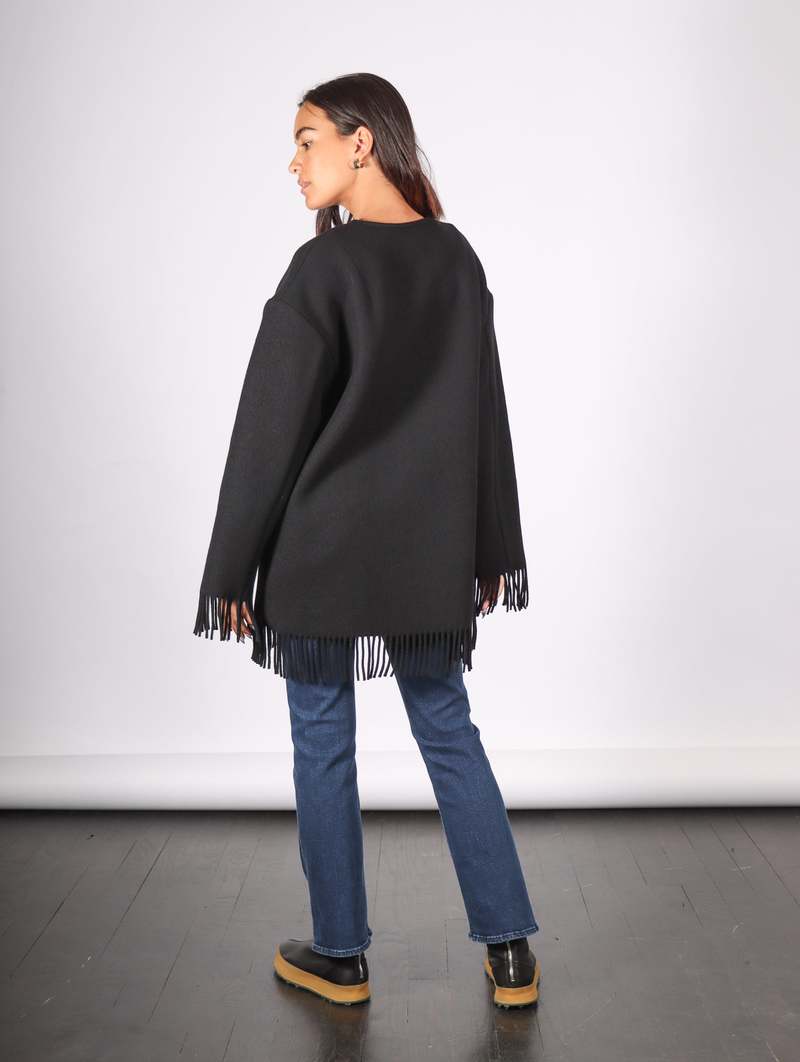 Agnes Wool Jacket in Black by Rodebjer | Garmentory