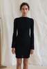 Baserange Omato Long Sleeve Dress - Black - Thumbnail 1