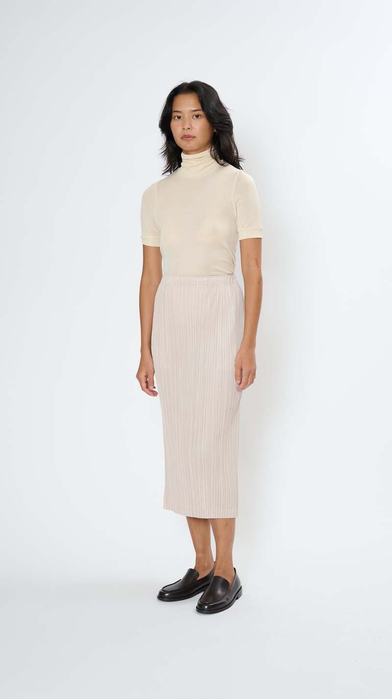 定価以下PLEATSPLEASE ISSEY MIYAKE BEIGE KNIT Beige New Colorful Basics 4 Top by PLEATS PLEASE ISSEY