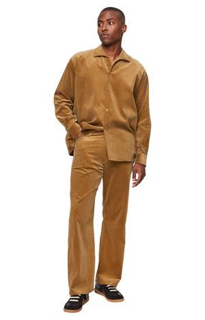 Auralee Finx Corduroy Pants - Khaki Beige | Garmentory