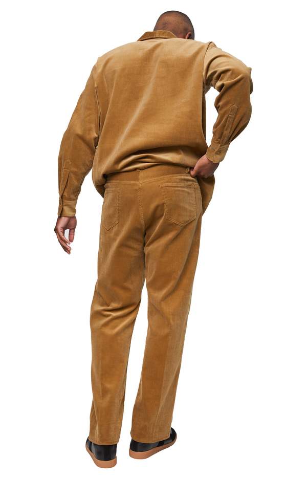 Auralee Finx Corduroy Pants - Khaki Beige | Garmentory