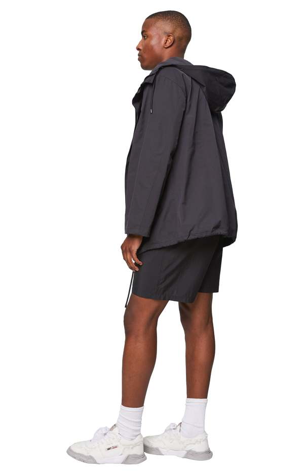 Auralee High Density Cotton Polyester Cloth Hooded Blouson - Black