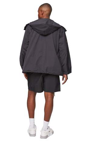 Auralee High Density Cotton Polyester Cloth Hooded Blouson - Black