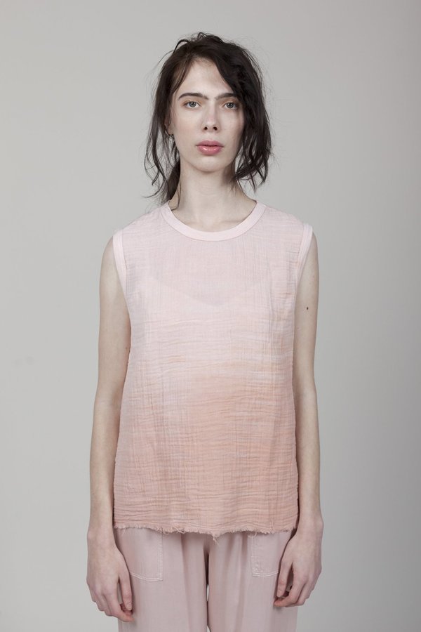 Raquel Allegra Gauze Muscle Tee - Rose Quartz Raquel Allegra Gauze Muscle Tee - Rose Quartz