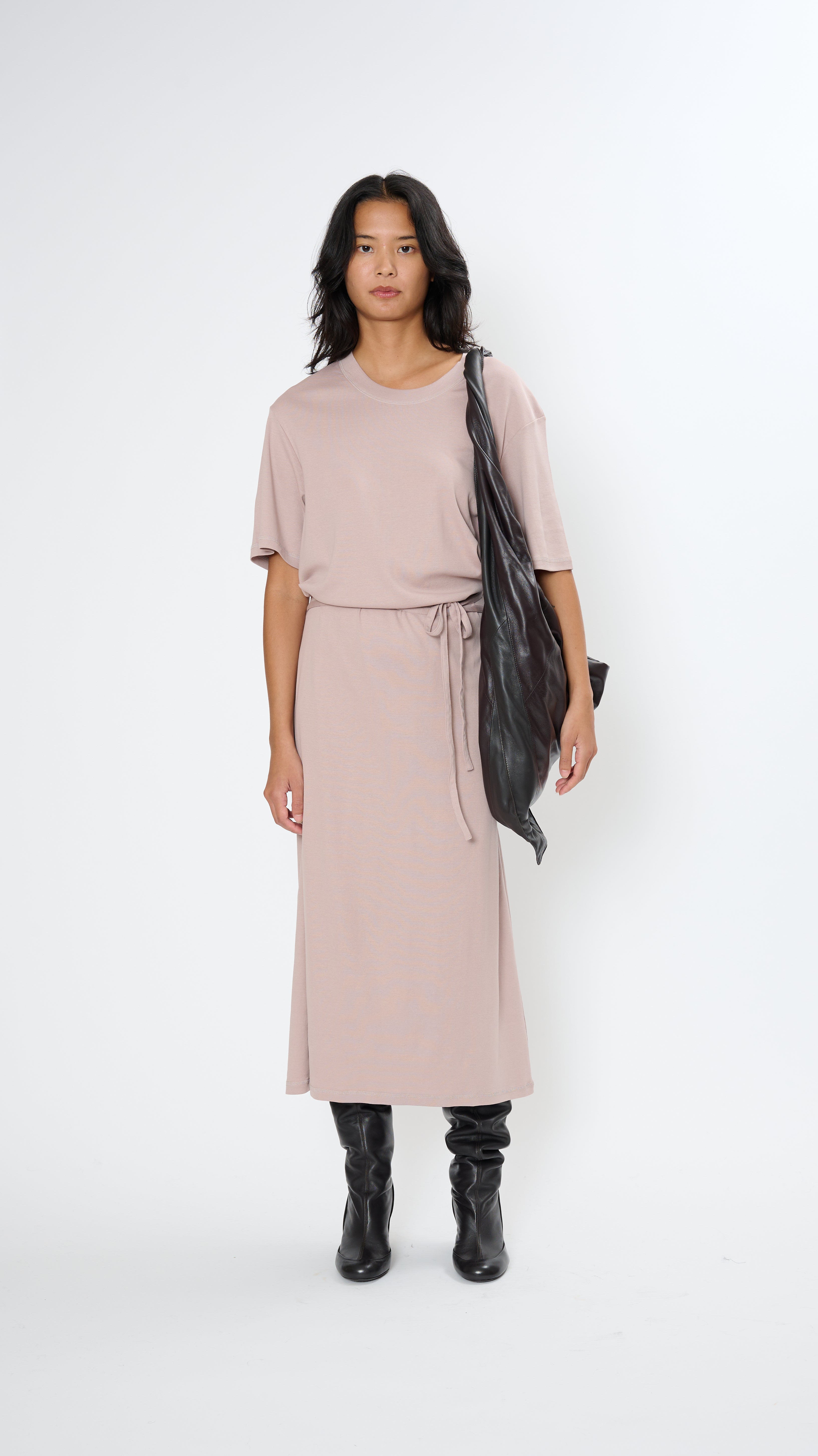 lemaire jersey dress LEMAIRE cotton-viscose Jersey zip-up dress