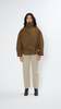 Short Asymmetrical Bathrobe Coat in Brown - Thumbnail 1