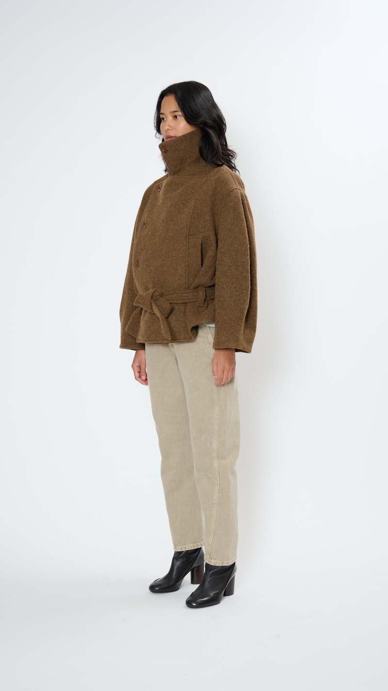 コート LEMAIRE Short asymmetrical bathrobe coat Lemaire SHORT ASYMMETRICAL BATHROBE COAT | lemaire | REVERSIBLE