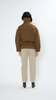 Short Asymmetrical Bathrobe Coat in Brown - Thumbnail 3