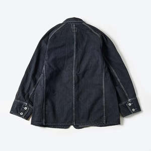 USA製 POST O'ALLS Engineer's Jacket Black Post O'Alls Engineers' Herringbone Denim Jacket - Black | Garmentory