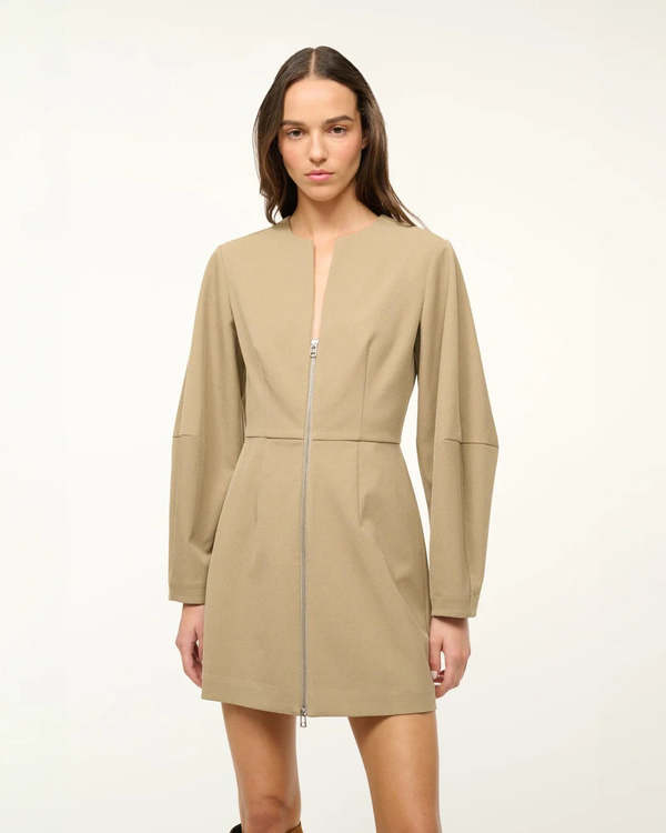 staud brown and yellow dress State of Mind Dress main image 1