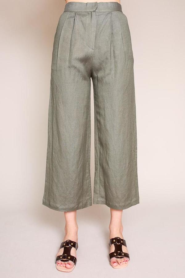 First Rite Wide Trouser - Sage First Rite Wide Trouser - Sage