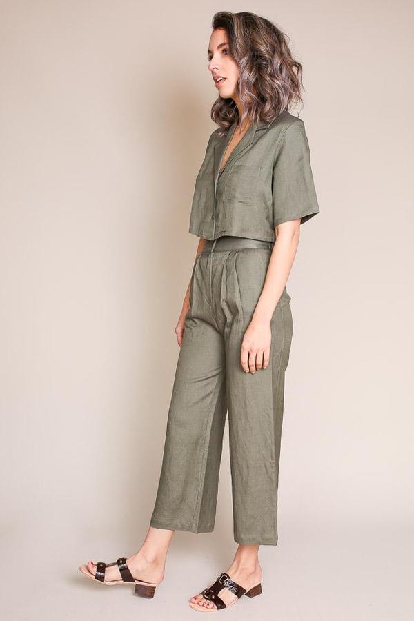 First Rite Wide Trouser - Sage First Rite Wide Trouser - Sage