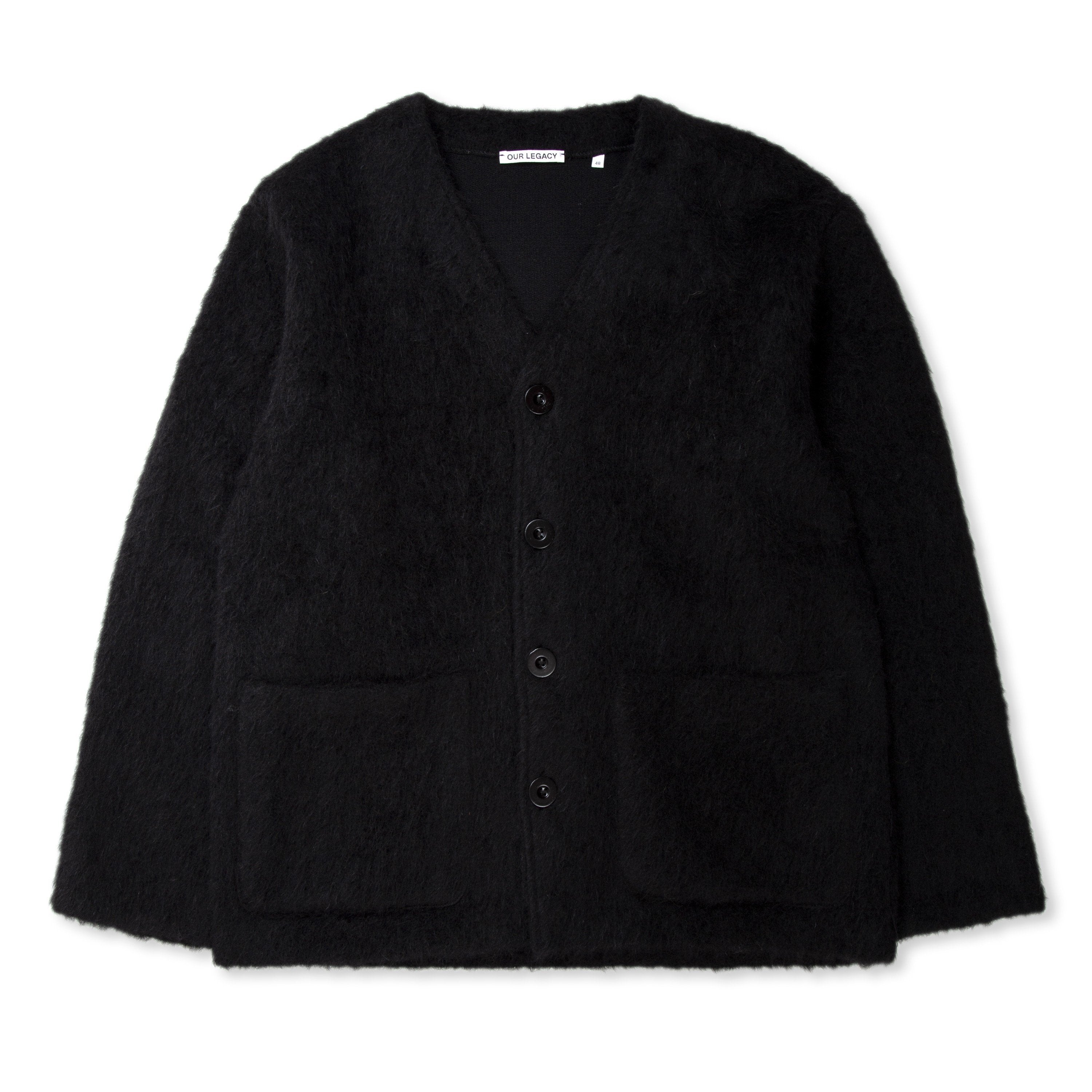Our Legacy V-neck Mohair Cardigan - Black | Garmentory