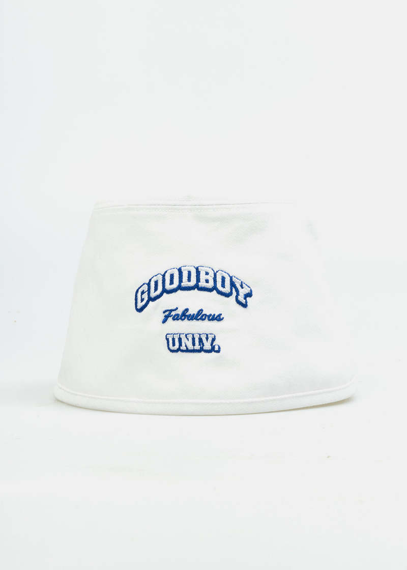 XOXOGOODBOY Goodboy University Bucket Hat - White XOXOGOODBOY Goodboy University Bucket Hat - White