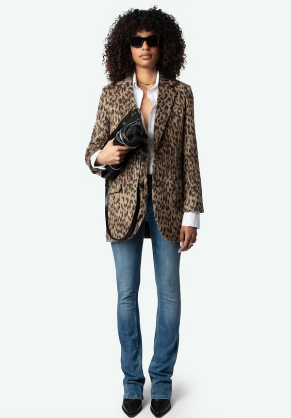 Zadig & Voltaire Violet Leopard Coat - Naturel | Garmentory