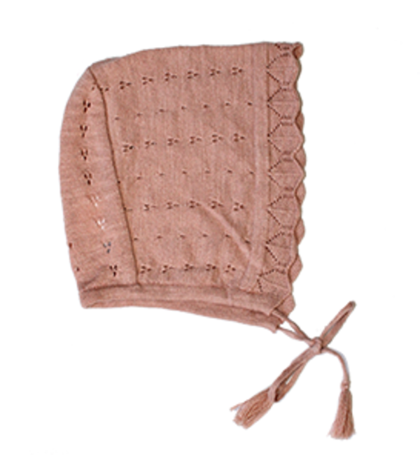 Kids Tocoto Vintage Pink Knit Bonnet - Last One Kids Tocoto Vintage Pink Knit Bonnet - Last One