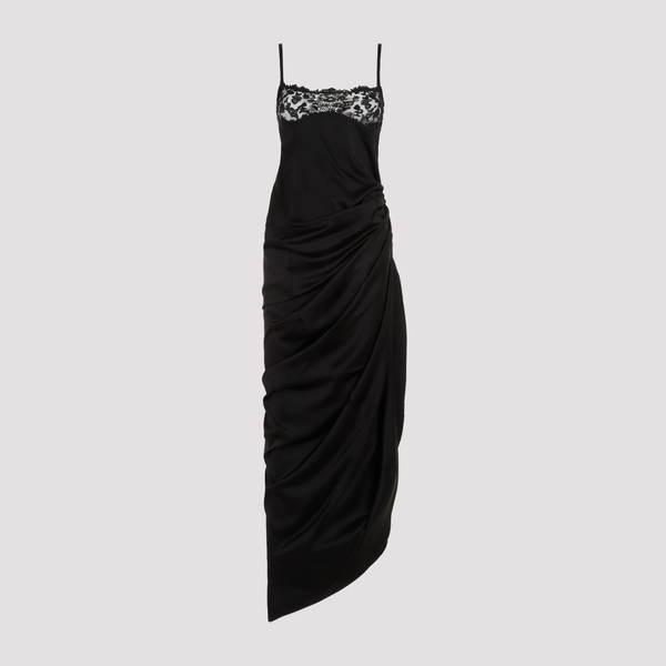 Jacquemus La Saudade Long Dress - OFF WHITE/BLACK | Garmentory