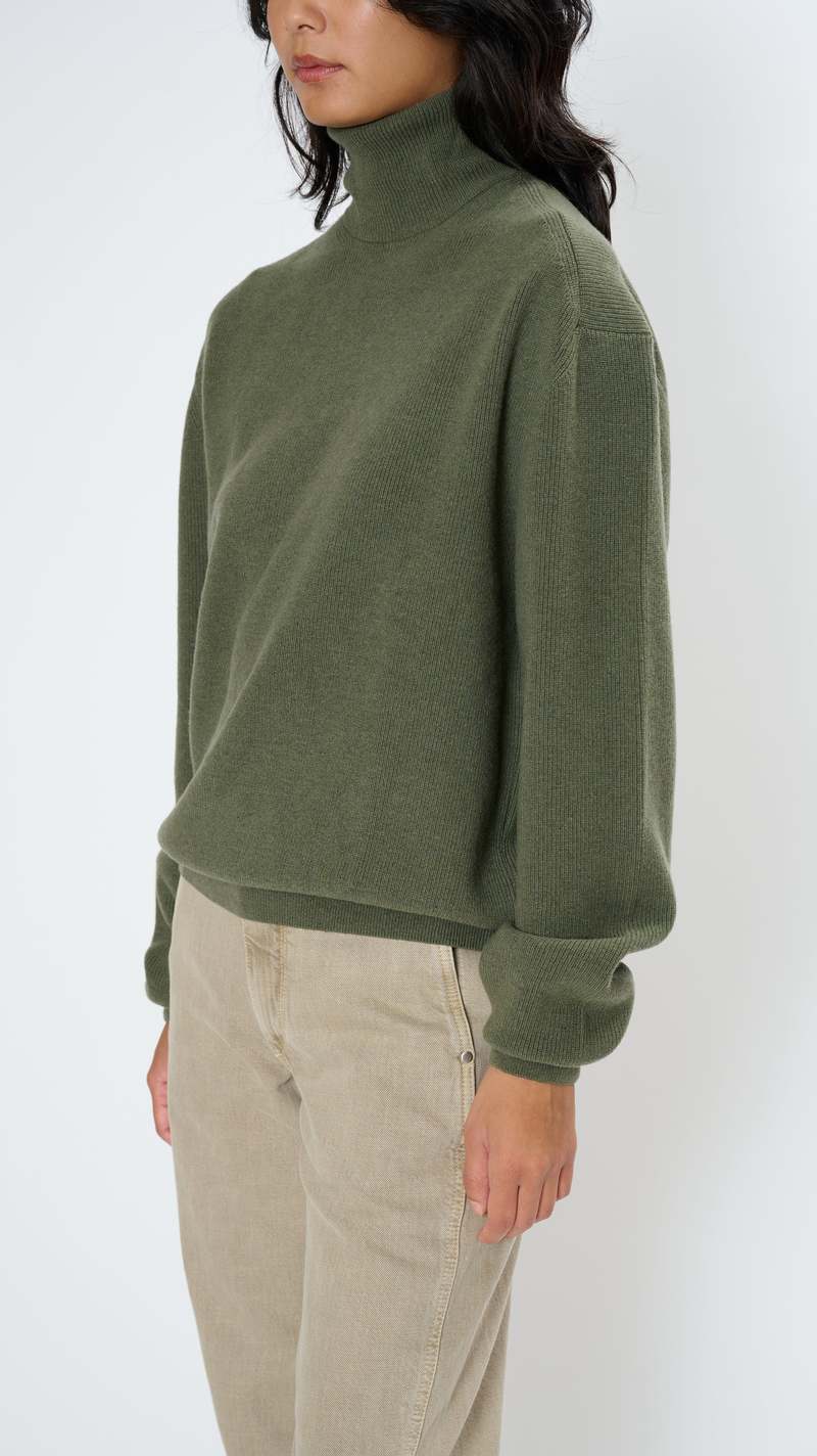 Lemaire Turtleneck Jumper - Light Moss | Garmentory