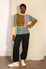 L.F.Markey Cecil Top - Patchwork/Stripes - Thumbnail 2