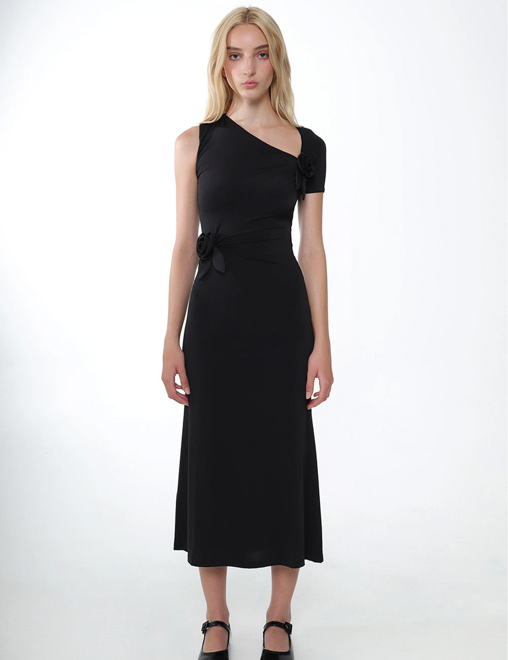 【関税込み】Sandy Liang グレー Fille ミディアムワンピース Sandy Liang Fille Dress | Garmentory