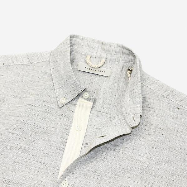 Kestin Hare Applecross Cotton Linen Shirt - Olive/White Kestin Hare Applecross Cotton Linen Shirt - Olive/White